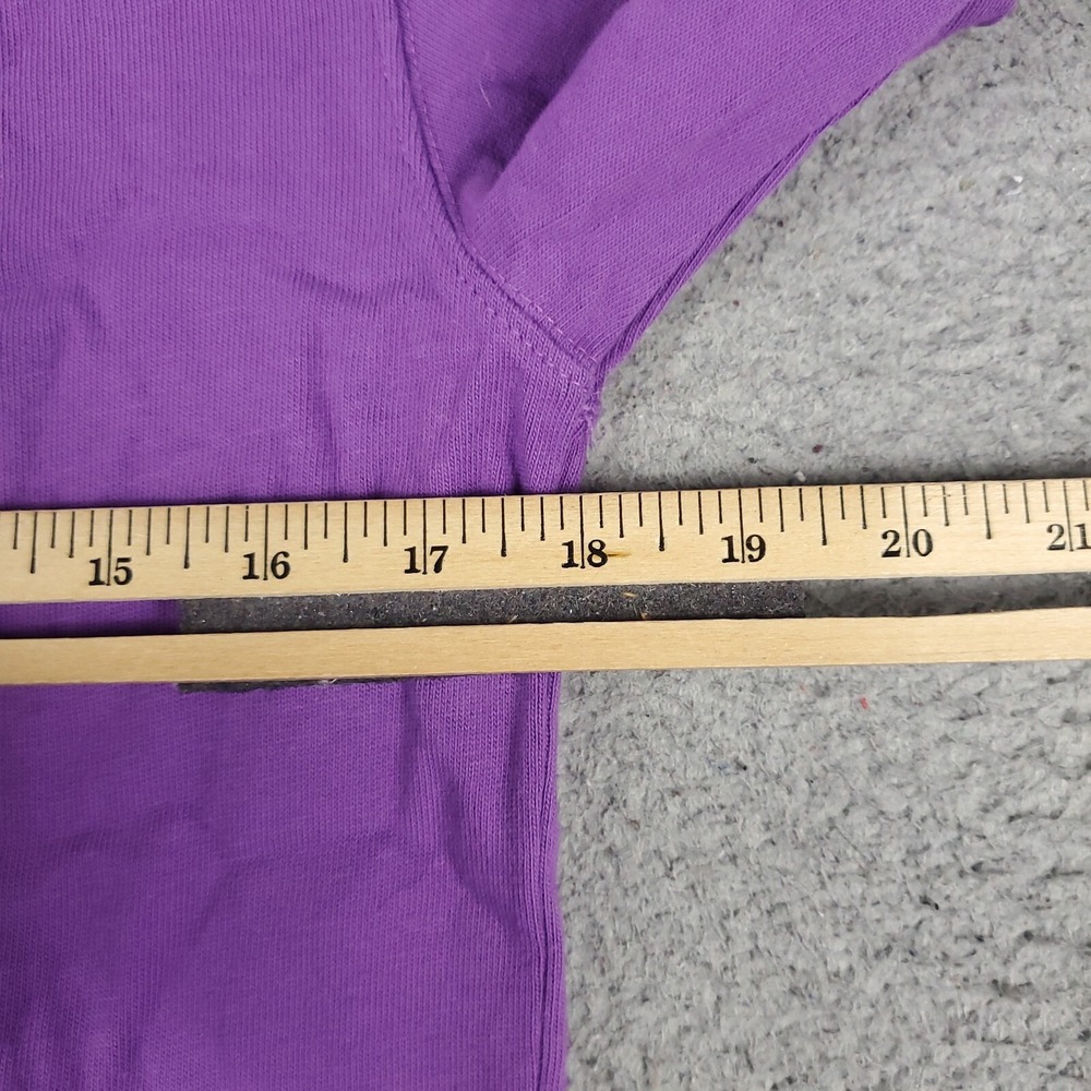 Champion Sweater Mens Small Purple Collared Pullover Sweatshirt Mock Neck Logo - Picture 7 of 8